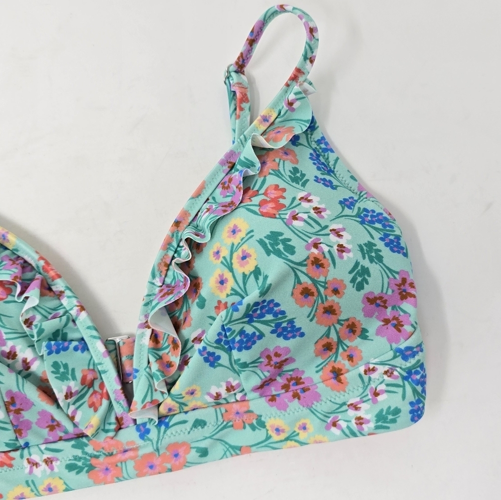 J.Crew Factory High Waist Bikini Bottom & French Ruffle Bikini Top XS/S NWT New - Picture 9 of 13